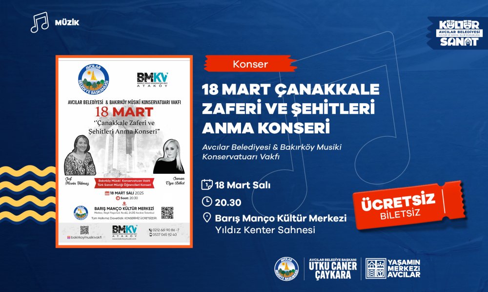 18 MART ÇANAKKALE ZAFERİ VE ŞEHİTLERİ ANMA KONSERİ