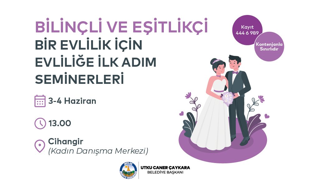 Bilinçli ve Eşitlikçi Bir Evlilik için Evliliğe İlk Adım Seminerleri