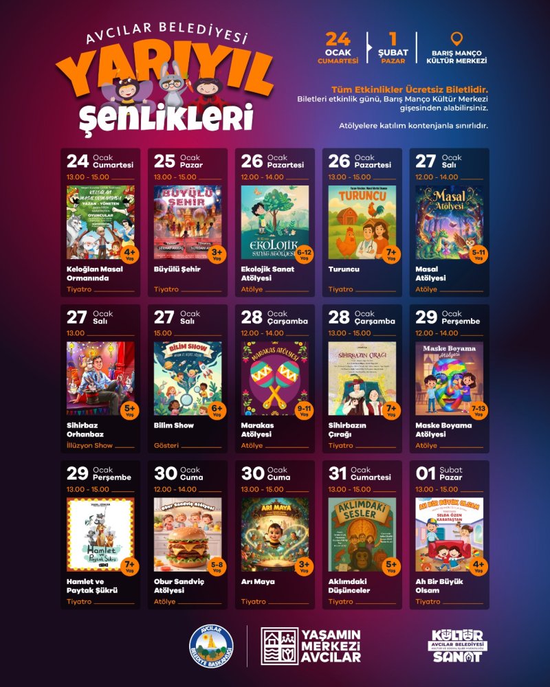 AVCILAR'DA SÖMESTİR TATİLİ ÇOCUKLARLA GÜZEL