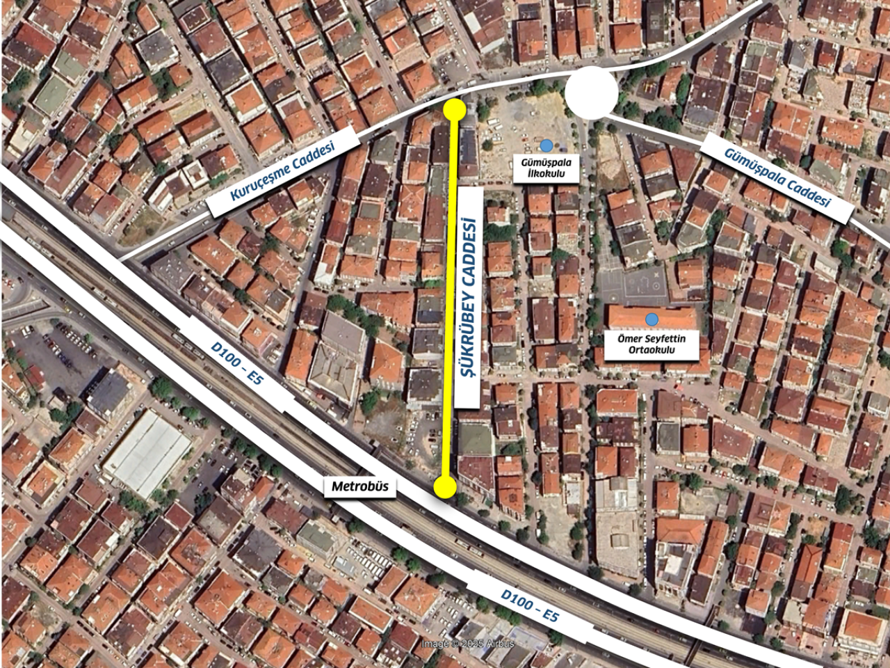 Şükrübey Caddesi Gümüşpala Mahallesi Prestij Yol Yayalaştırma
